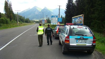 Funkcjonariusze PSG w Zakopanem podczas polsko-słowackich patroli