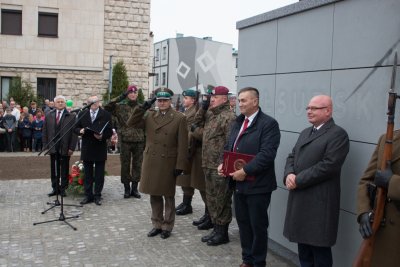 Odsłonięcie pomnika marszałka Józefa Piłsudskiego