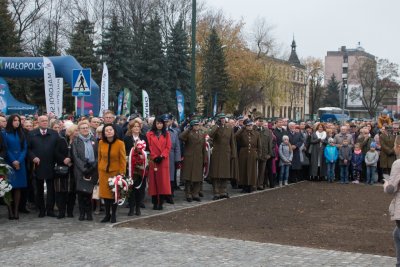 Odsłonięcie pomnika marszałka Józefa Piłsudskiego