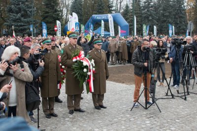 Odsłonięcie pomnika marszałka Józefa Piłsudskiego