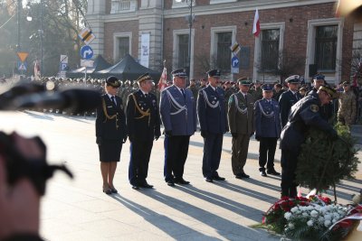 Uroczyste obchody Święta Niepodległości w woj. małopolskim i świętokrzyskim - fot. KWP Kraków