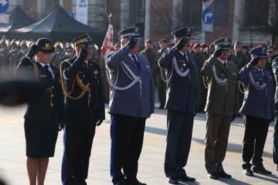 Uroczyste obchody Święta Niepodległości w woj. małopolskim i świętokrzyskim  - fot. KWP Kraków