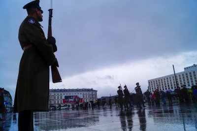 Funkcjonariusze Karpackiego Oddziału Straży Granicznej przed Grobem Nieznanego Żołnierza #17 