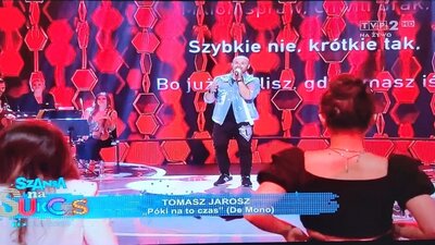 Tomasz Jarosz podczas finału "Szansy na sukces"