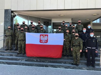 Ze słoweńskimi policjantami na posterunku w miejscowości Novo Mesto
