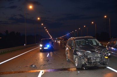 Funkcjonariusze PSG w Krakowie - Balicach zabezpieczali miejsce kolizji 