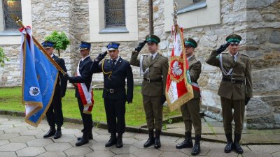 Funkcjonariusze Placówki SG w Zakopanem podczas urpczystości