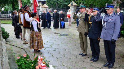 Funkcjonariusze Placówki SG w Zakopanem podczas urpczystości