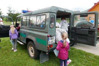 Funkcjonariusza Karpackiego Oddziału Straży Granicznej na pikniku w Kielcach oraz Gorlicach.