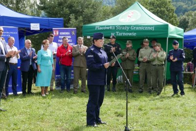 Funkcjonariusza Karpackiego Oddziału Straży Granicznej na pikniku w Kielcach oraz Gorlicach.