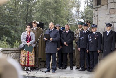 Funkcjonariusze Placówki SG w Zakopanem podczas uroczystości