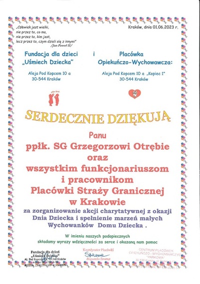 Funkcjonariusze PSG w Krakowie dzieciom 