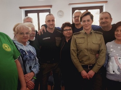 Seniorzy ZHP na spotkaniu z funkcjonariuszami KaOSG Funkcjonariusze PSG w Zakopanem oraz Seniorzy ZHP