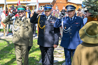 Uroczystości uchwalenia Konstytucji 3 maja z udziałem funkcjonariuszy Karpackiego Oddziału SG  fot. podhale24.pl