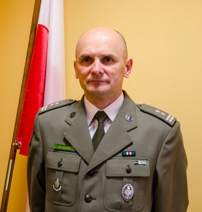 Komendant Karpackiego Oddziału SG w Nowym Sączu ppłk SG Stanisław Laciuga